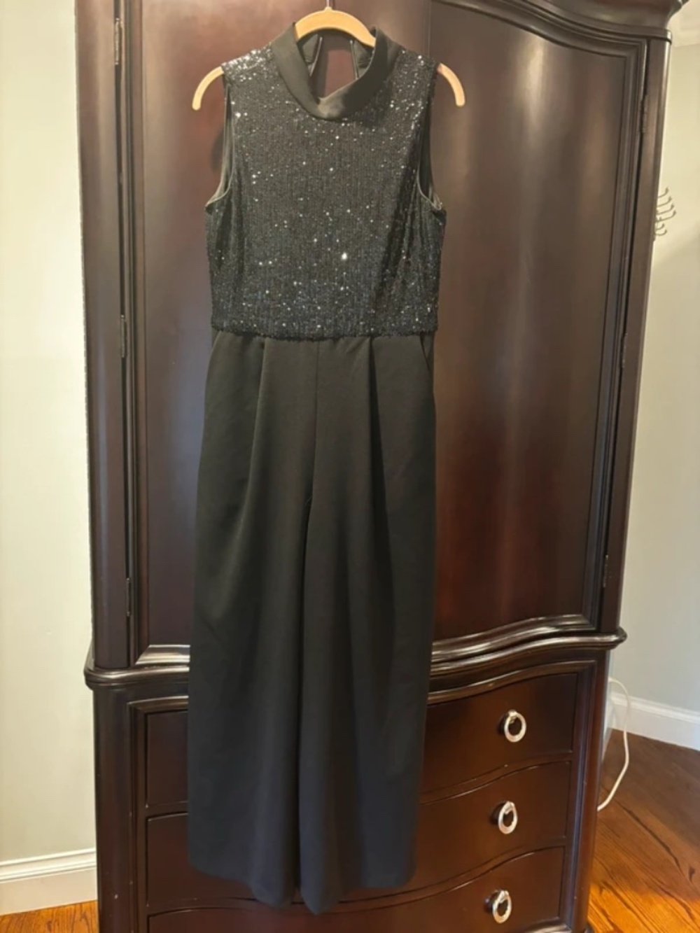 Calvin Klein Black Sequin Jumpsuit